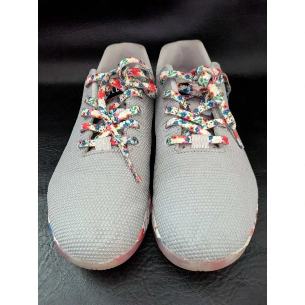 No Bull Gray Floral Trainers Workout Shoes Cross Fit Women 10.5 Men‎  9